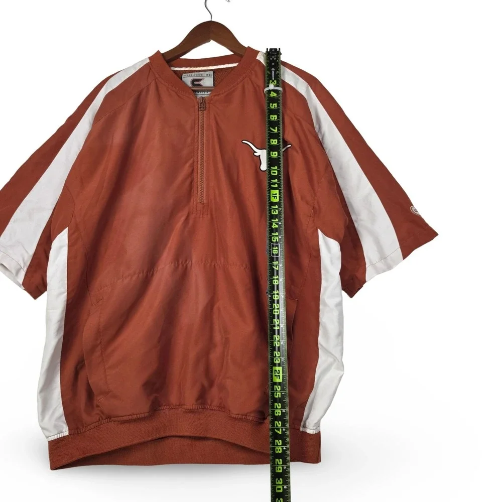 Colosseum Texas Longhorns Mens Large Short Sleeve‎ 1/4 Zip Pullover Windbreaker